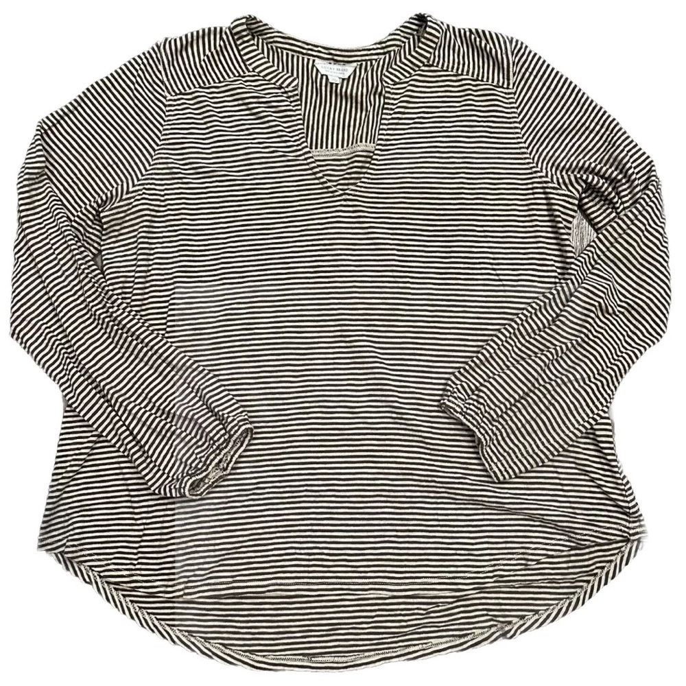 Lucky Brand Women's Long Sleeved Peasant  Top V Neck Elastic @ Cuffs FLAW XL
